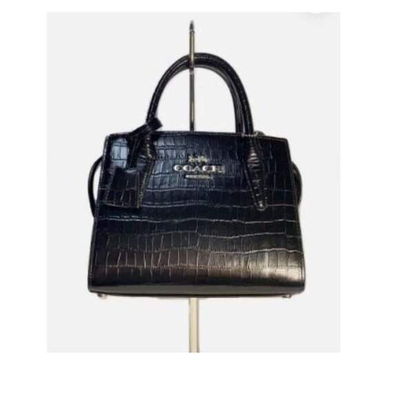 Coach Handbags - **EUC** COACH Andrea Croc Embossed Mini Carryall